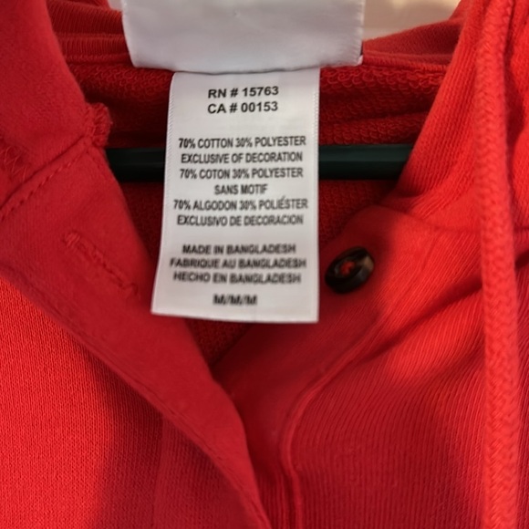 Women’s Champion Ohio State Button Up V Neck Hooded Cotton Blend Pullover Sz M - Picture 6 of 8